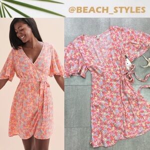 🔆BILLABONG🔆 ALL FOR YOU 2 WRAP DRESS adjustable, beach, activewear, floral